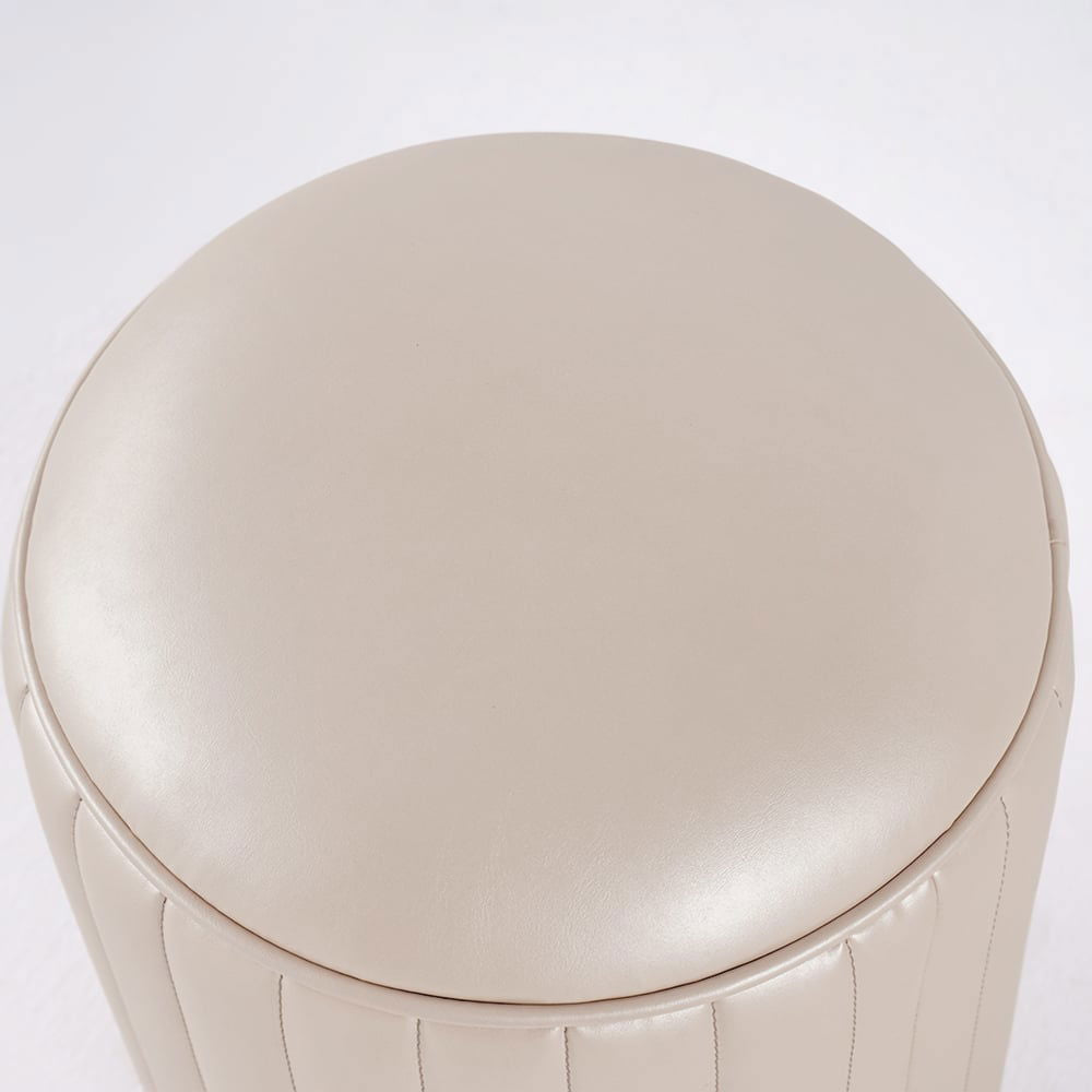 Off-white Makeup Vanity Set Dressing Table with Lighted Mirror Cabinet & Stool Included - 