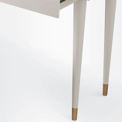 Off-white Makeup Vanity Set Dressing Table with Lighted Mirror Cabinet & Stool Included - 