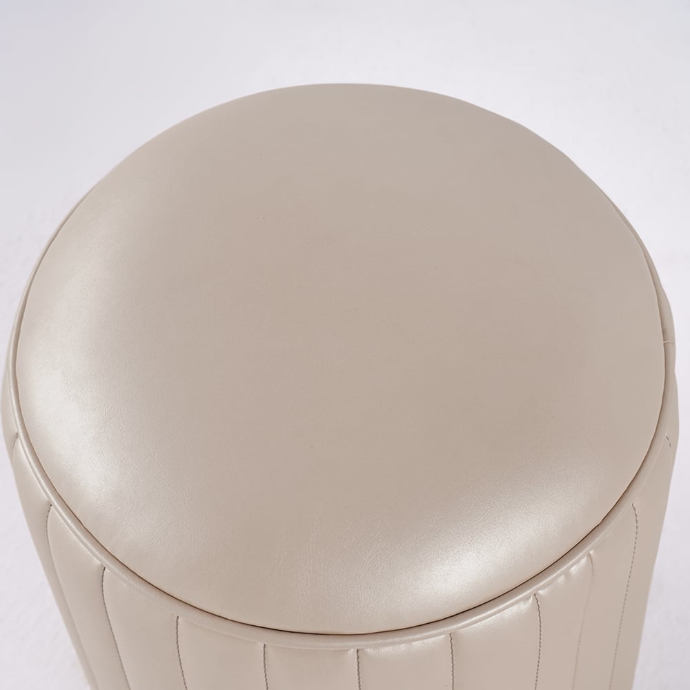 Off-white Makeup Vanity Set Dressing Table with Lighted Mirror Cabinet & Stool Included - 