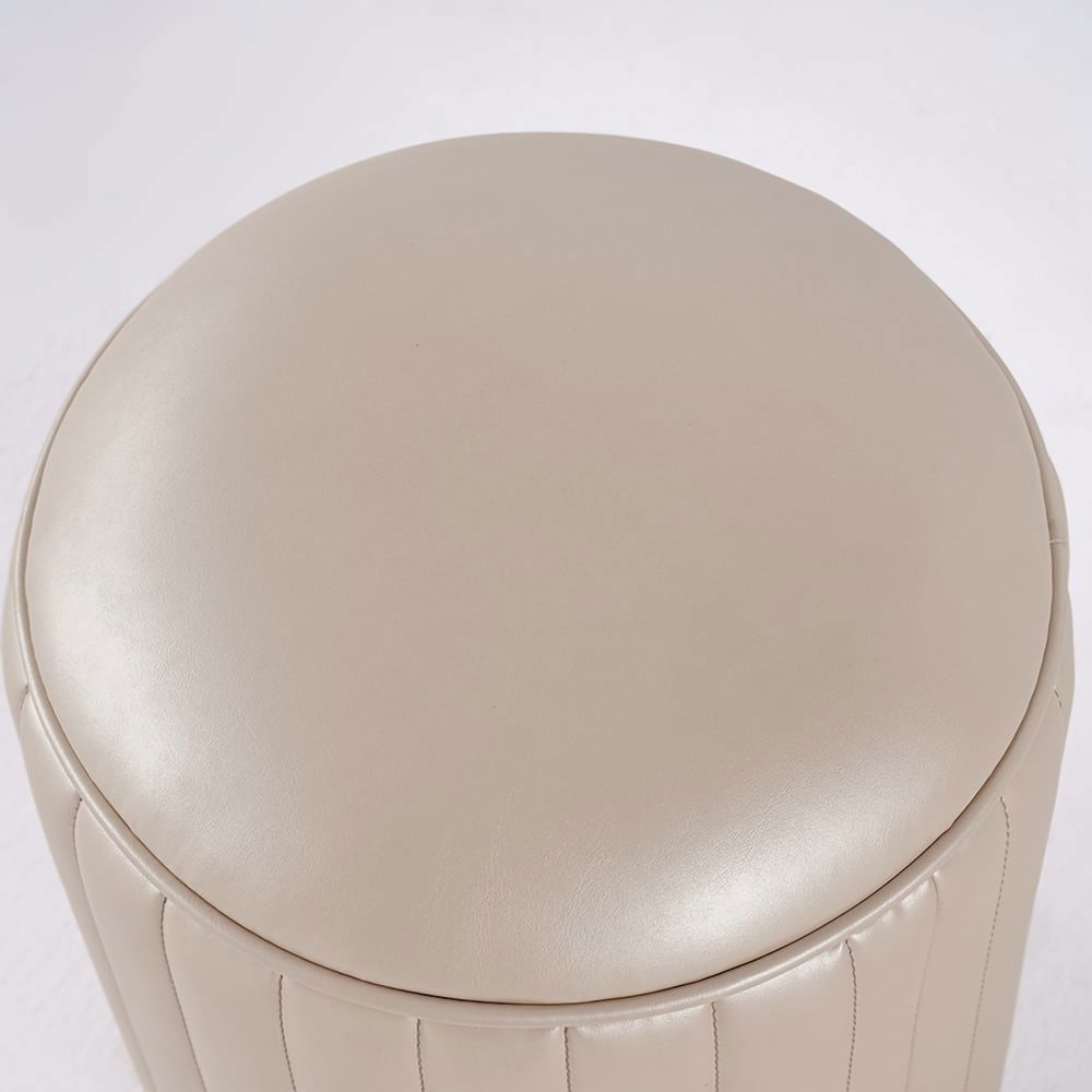 Off-white Makeup Vanity Set Dressing Table with Lighted Mirror Cabinet & Stool Included - 