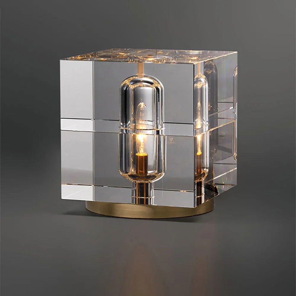 Postmodern Creative Square Crystal Table Lamp 1 Light On / Off Switch - 