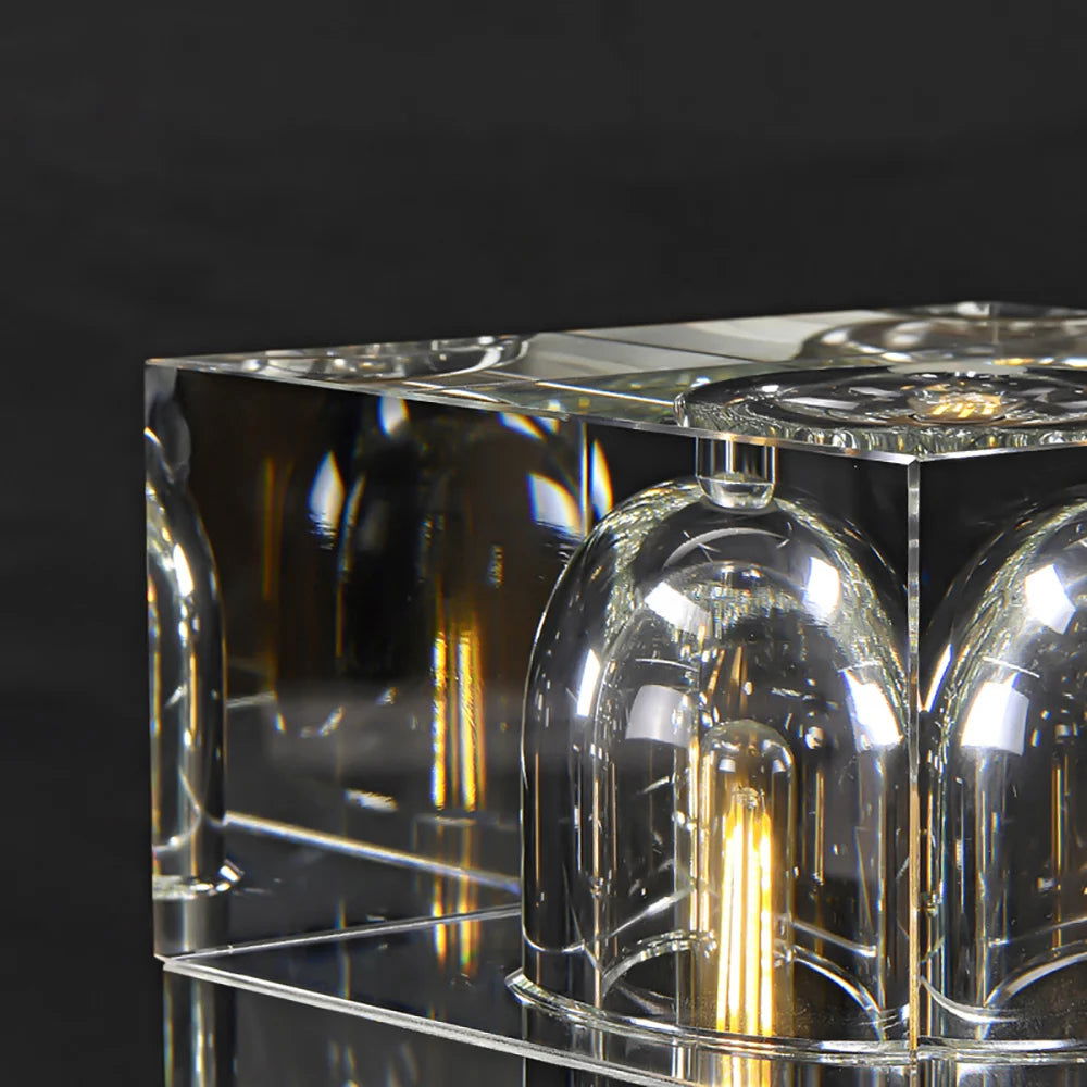 Postmodern Creative Square Crystal Table Lamp 1 Light On / Off Switch - 