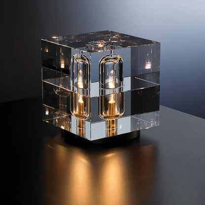 Postmodern Creative Square Crystal Table Lamp 1 Light On / Off Switch - Homary