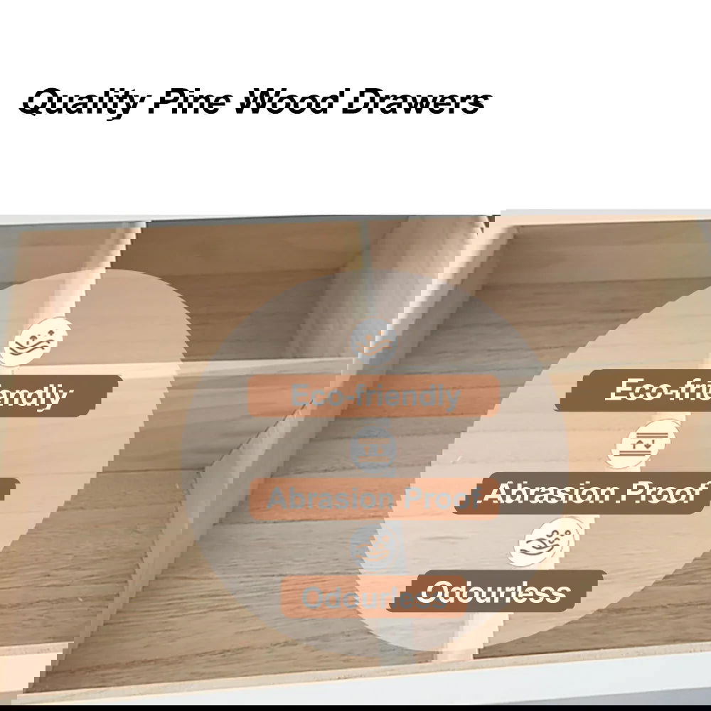 Pursorr Modern White Oval Extendable Makeup Vanity with 5-Drawer Side Cabinet Included - Homary