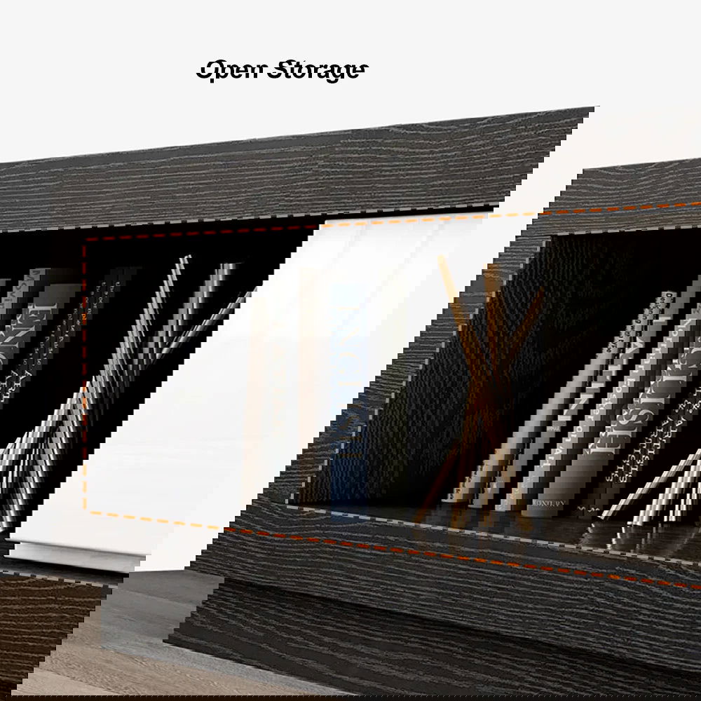 Quoint Modern TV Stand Retracted & Extendable 3-Drawer Media Console for TV Up to 80" - 