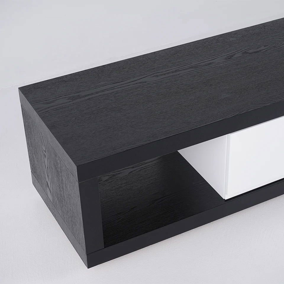 Quoint Modern TV Stand Retracted & Extendable 3-Drawer Media Console for TV Up to 80" - Homary