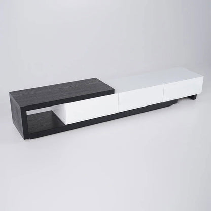 Quoint Modern TV Stand Retracted & Extendable 3-Drawer Media Console for TV Up to 80" - Homary