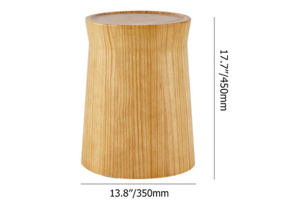 Small Cottage Round Wood Side Table Tray Top in Beige End Table - 