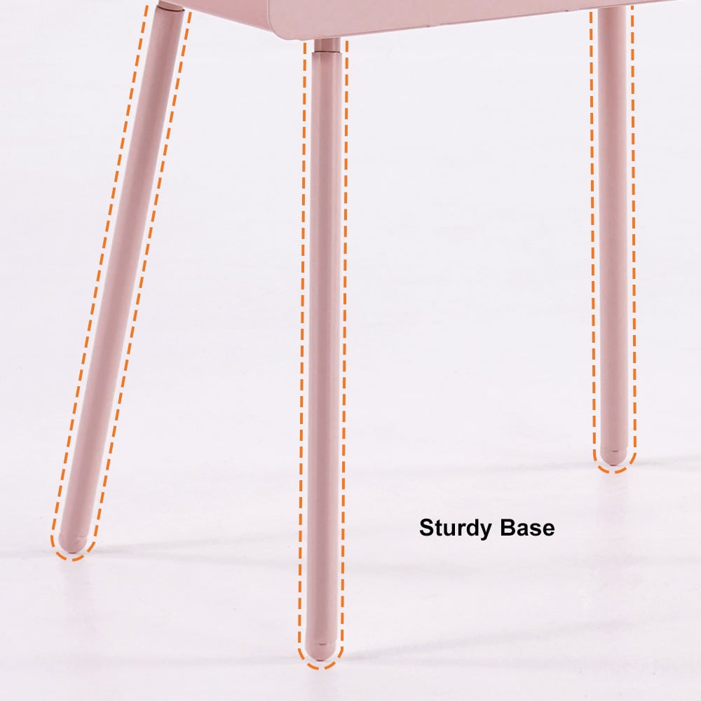 Stert Modern End Table in Television Shape Hollow Side Table in Fresh Pink - 