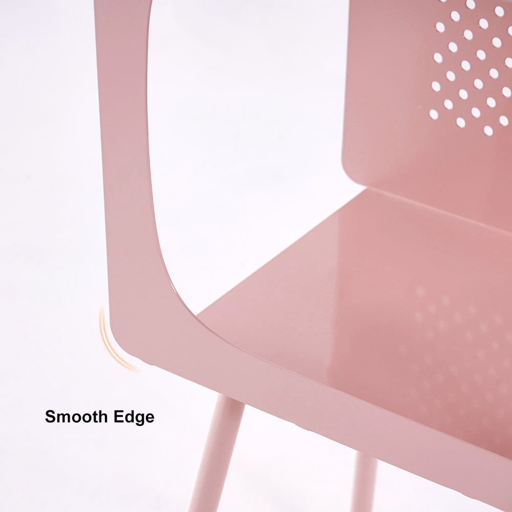 Stert Modern End Table in Television Shape Hollow Side Table in Fresh Pink - 