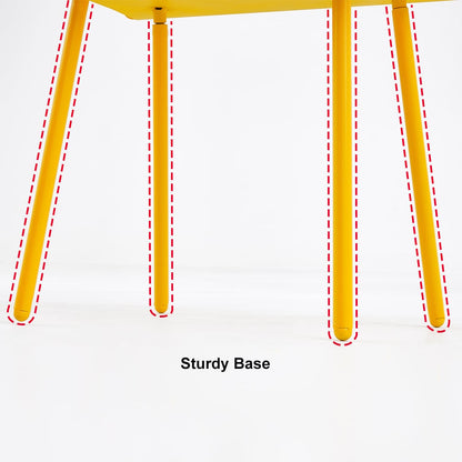 Stert Modern End Table in Television Shape Hollow Side Table in Fresh Yellow - 