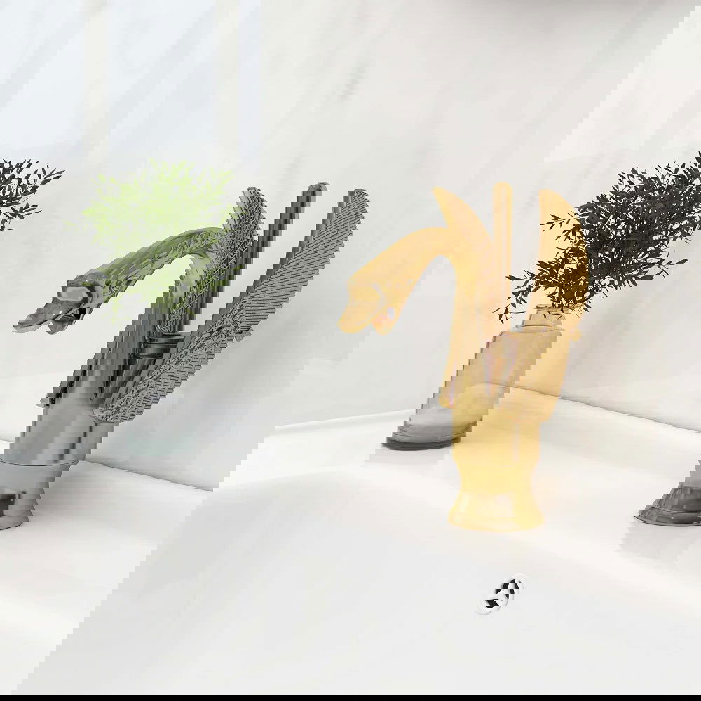 Swan Classic Style Monobloc Solid Brass Bathroom Basin Tap - 