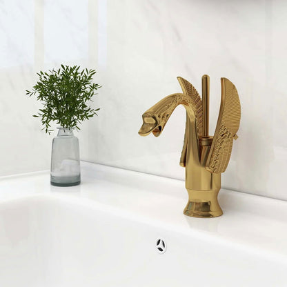 Swan Classic Style Monobloc Solid Brass Bathroom Basin Tap - 