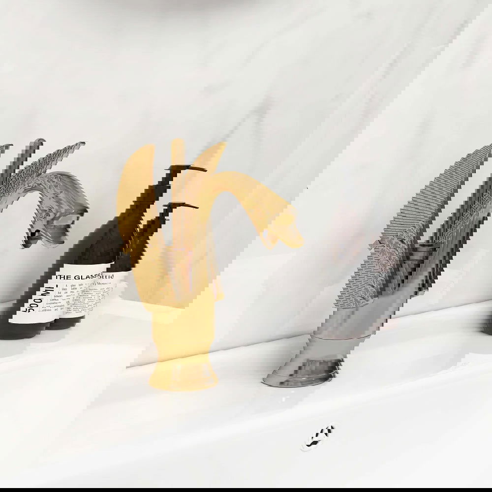 Swan Classic Style Monobloc Solid Brass Bathroom Basin Tap - 