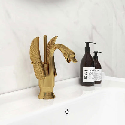 Swan Classic Style Monobloc Solid Brass Bathroom Basin Tap - 