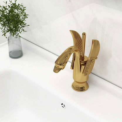 Swan Classic Style Monobloc Solid Brass Bathroom Basin Tap - 