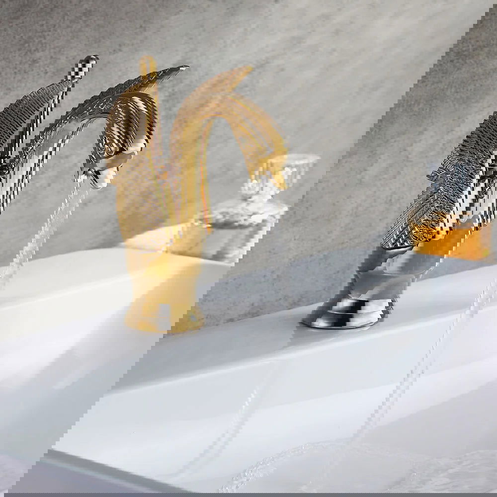 Swan Classic Style Monobloc Solid Brass Bathroom Basin Tap - 