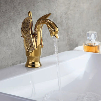 Swan Classic Style Monobloc Solid Brass Bathroom Basin Tap - 
