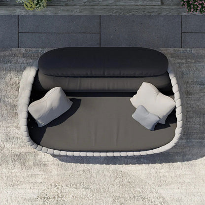 Tatta 2-Seater Rope Woven Patio Loveseat with Removable Cushions - 