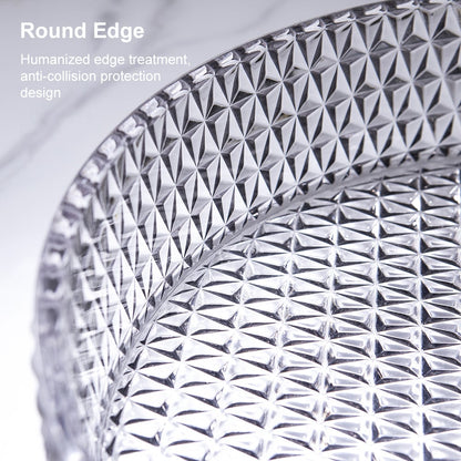 Vessel Transparent Diamond Shaped Crystal Glass Bathroom Wash Sink - 