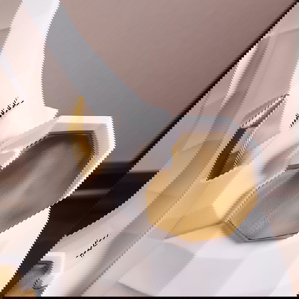 White & Gold End Table with Tray Top Decor Elephant Shape Side Table - Homary