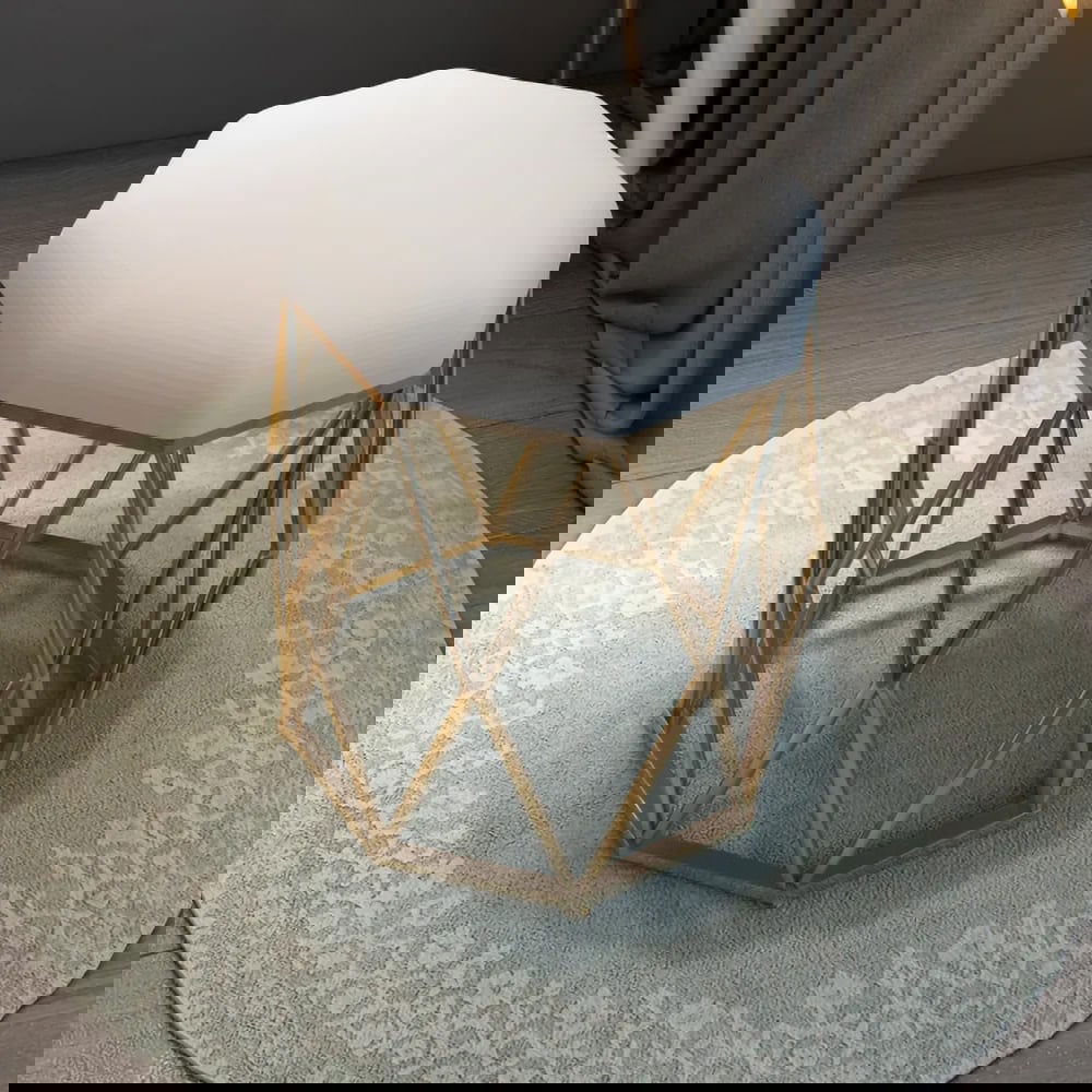 White Makeup Vanity with Nesting Stool Dressing Table with 5 Drawers & Mirror - 