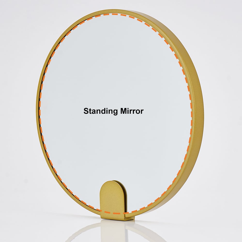 White Makeup Vanity with Nesting Stool Dressing Table with 5 Drawers & Mirror - 