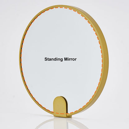 White Makeup Vanity with Nesting Stool Dressing Table with 5 Drawers & Mirror - 