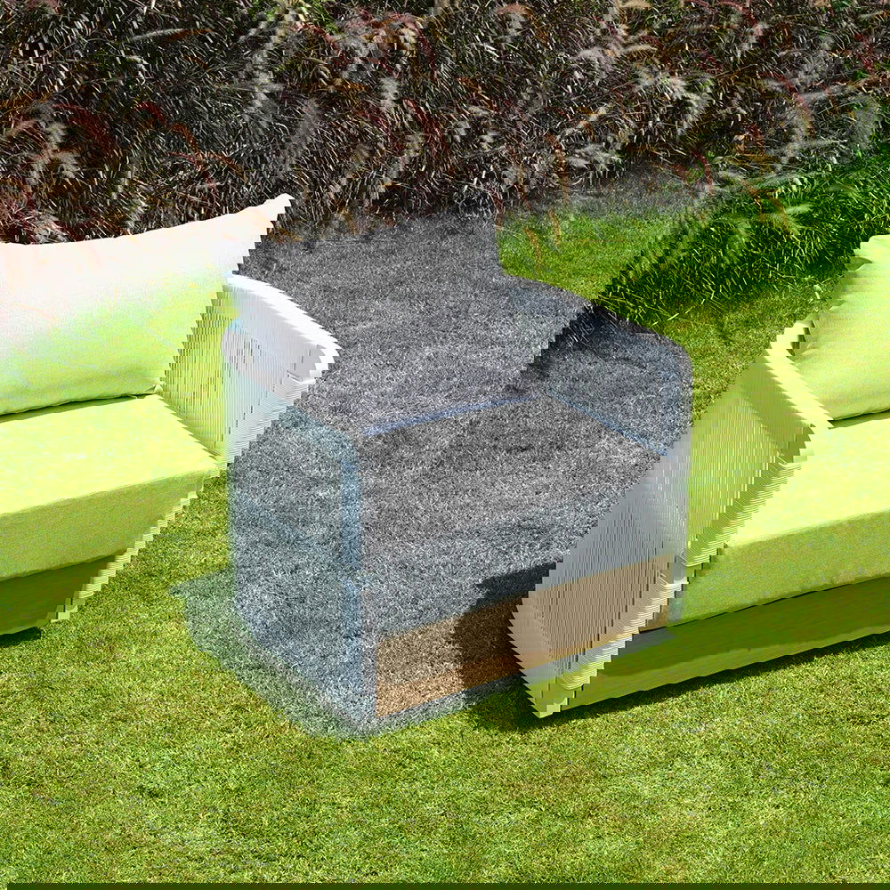 White Woven Rope Outdoor Swivel Chair Sofa 360 Degree Rotatable Coastal Patio Armchair - Homary