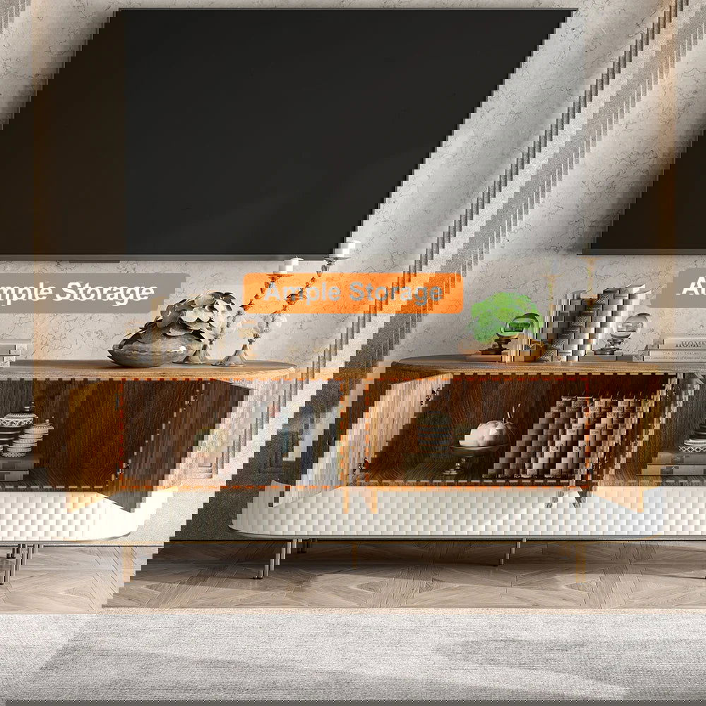 Wovent Mid-Century Square Modern Walnut Wood Narrow Side Table with Storage Nightstand - 