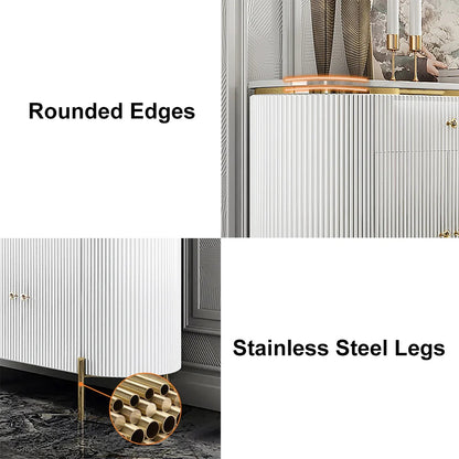 Yelly 1400mm Modern Marble Top Buffet & Sideboard Doors & Drawers & Shelves - 