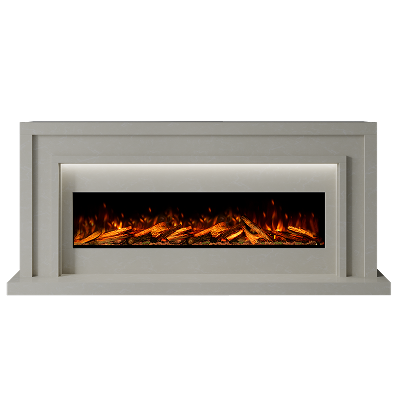 Zenith Suite 1300 S Marble Electric Fireplace 1900mm - 