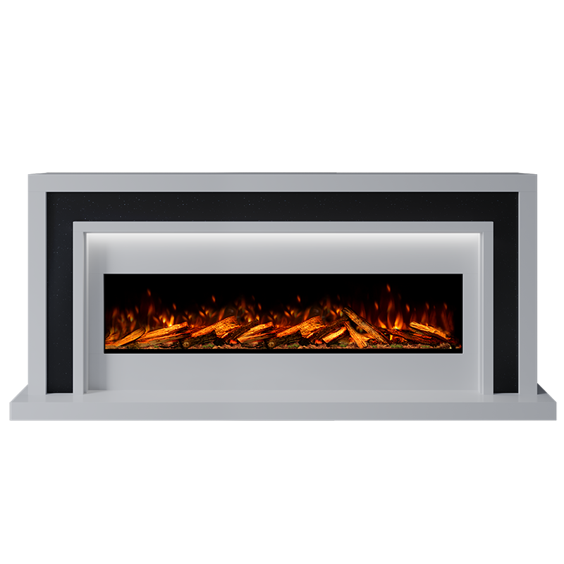 Zenith Suite 1300 S Marble Electric Fireplace 1900mm - 