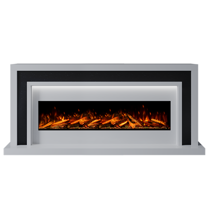 Zenith Suite 1300 S Marble Electric Fireplace 1900mm - 