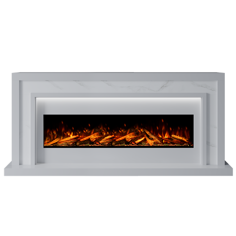 Zenith Suite 1300 S Marble Electric Fireplace 1900mm - 