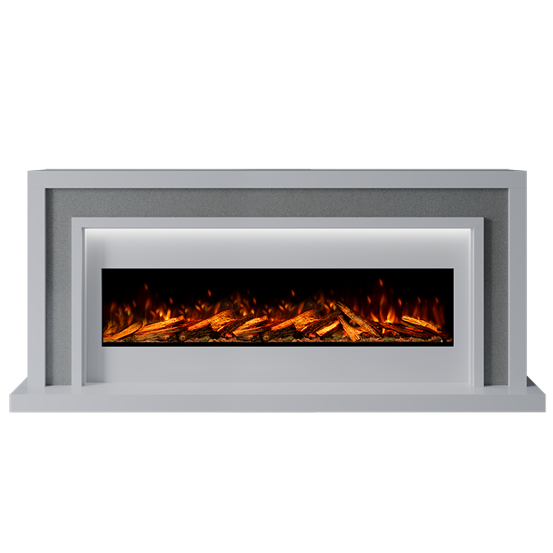 Zenith Suite 1300 S Marble Electric Fireplace 1900mm - 