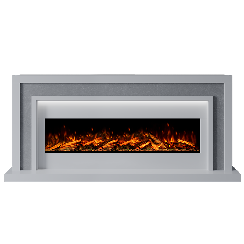 Zenith Suite 1300 S Marble Electric Fireplace 1900mm - 