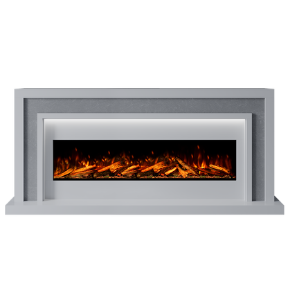 Zenith Suite 1300 S Marble Electric Fireplace 1900mm - 