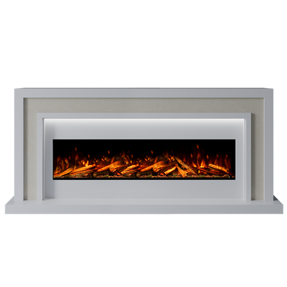 Zenith Suite 1300 S Marble Electric Fireplace 1900mm - 