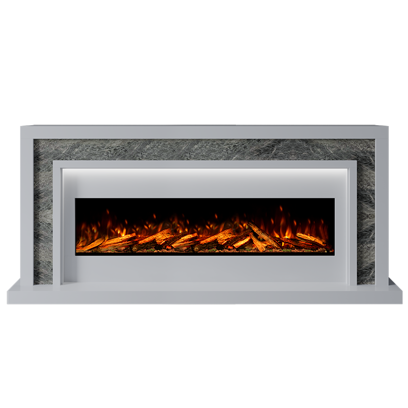 Zenith Suite 1300 S Marble Electric Fireplace 1900mm - 