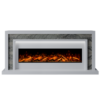 Zenith Suite 1300 S Marble Electric Fireplace 1900mm - 