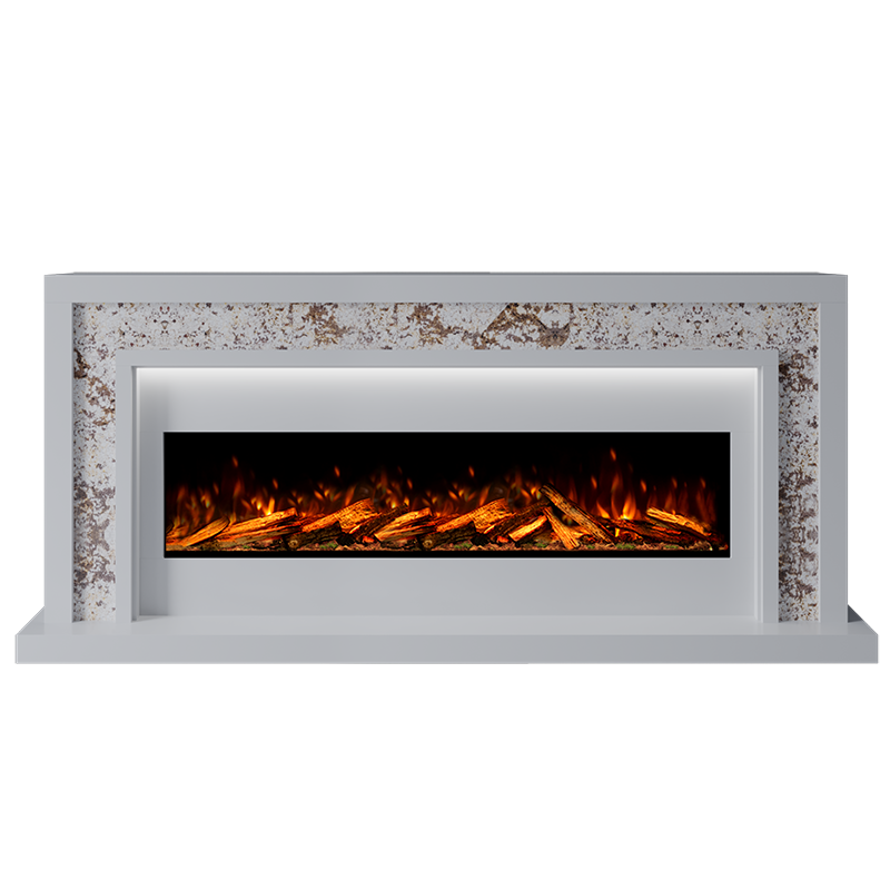 Zenith Suite 1300 S Marble Electric Fireplace 1900mm - 