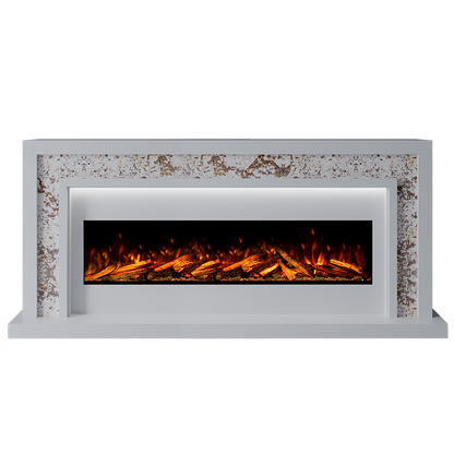 Zenith Suite 1300 S Marble Electric Fireplace 1900mm - 