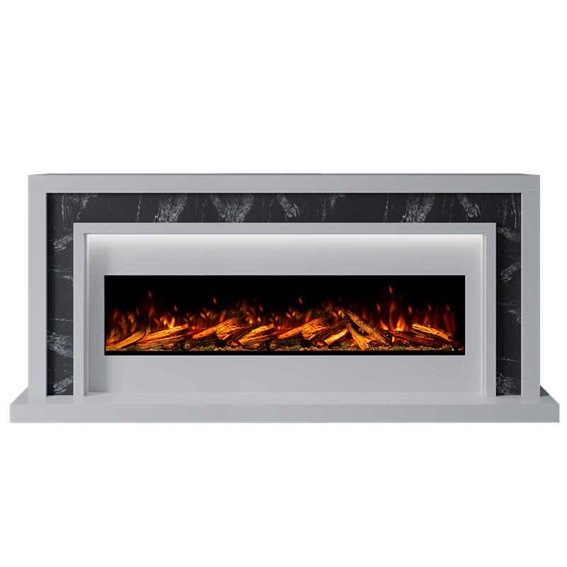 Zenith Suite 1300 S Marble Electric Fireplace 1900mm - 