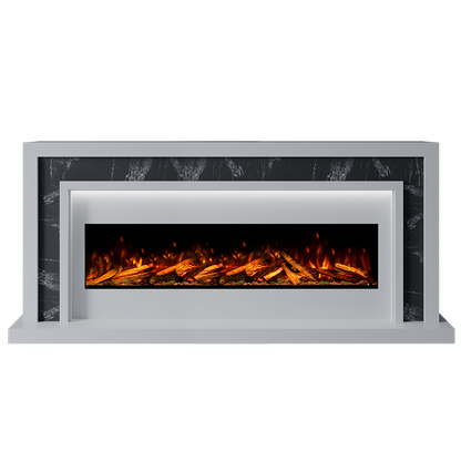 Zenith Suite 1300 S Marble Electric Fireplace 1900mm - 