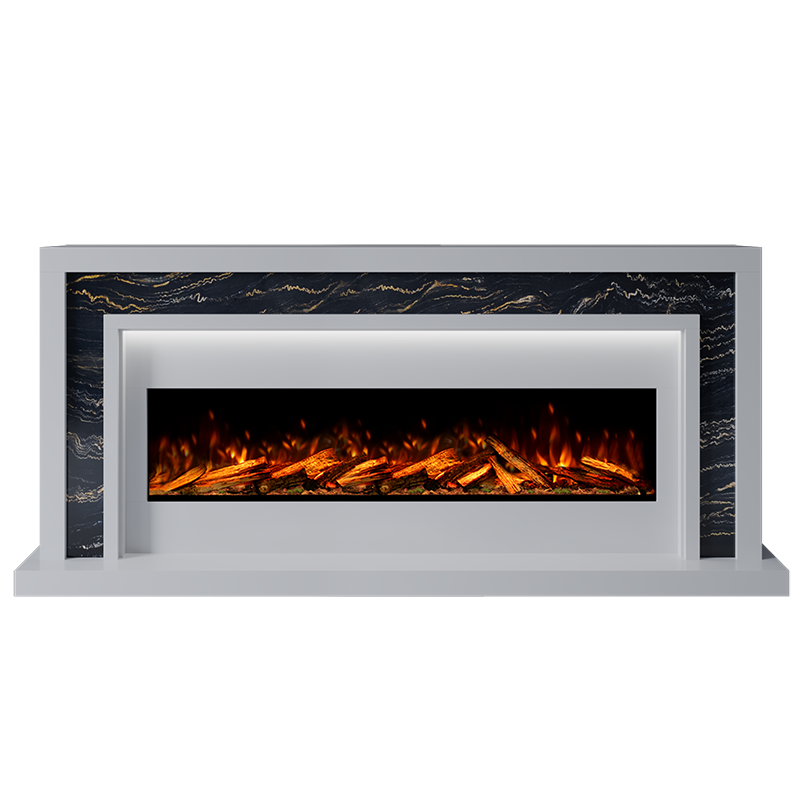 Zenith Suite 1300 S Marble Electric Fireplace 1900mm - 