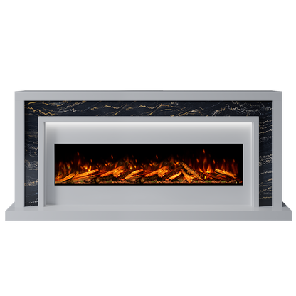 Zenith Suite 1300 S Marble Electric Fireplace 1900mm - 