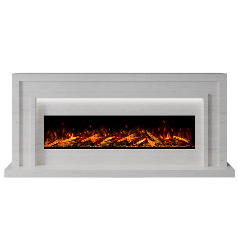 Zenith Suite 1300 S Marble Electric Fireplace 1900mm - 