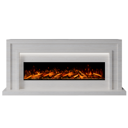 Zenith Suite 1300 S Marble Electric Fireplace 1900mm - 