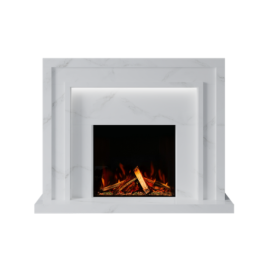 Zenith Suite 700 S Marble Electric Fireplace 1500mm - Bespoke Fireplace